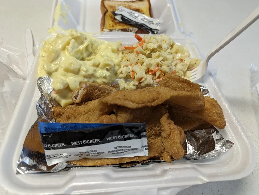 3 Piece Fish Potato Salad Coleslaw